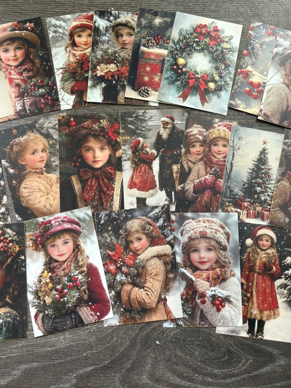 Vintage Inspired Holiday 4x6 cards - 4 sets of 20 (80 total) NEW!